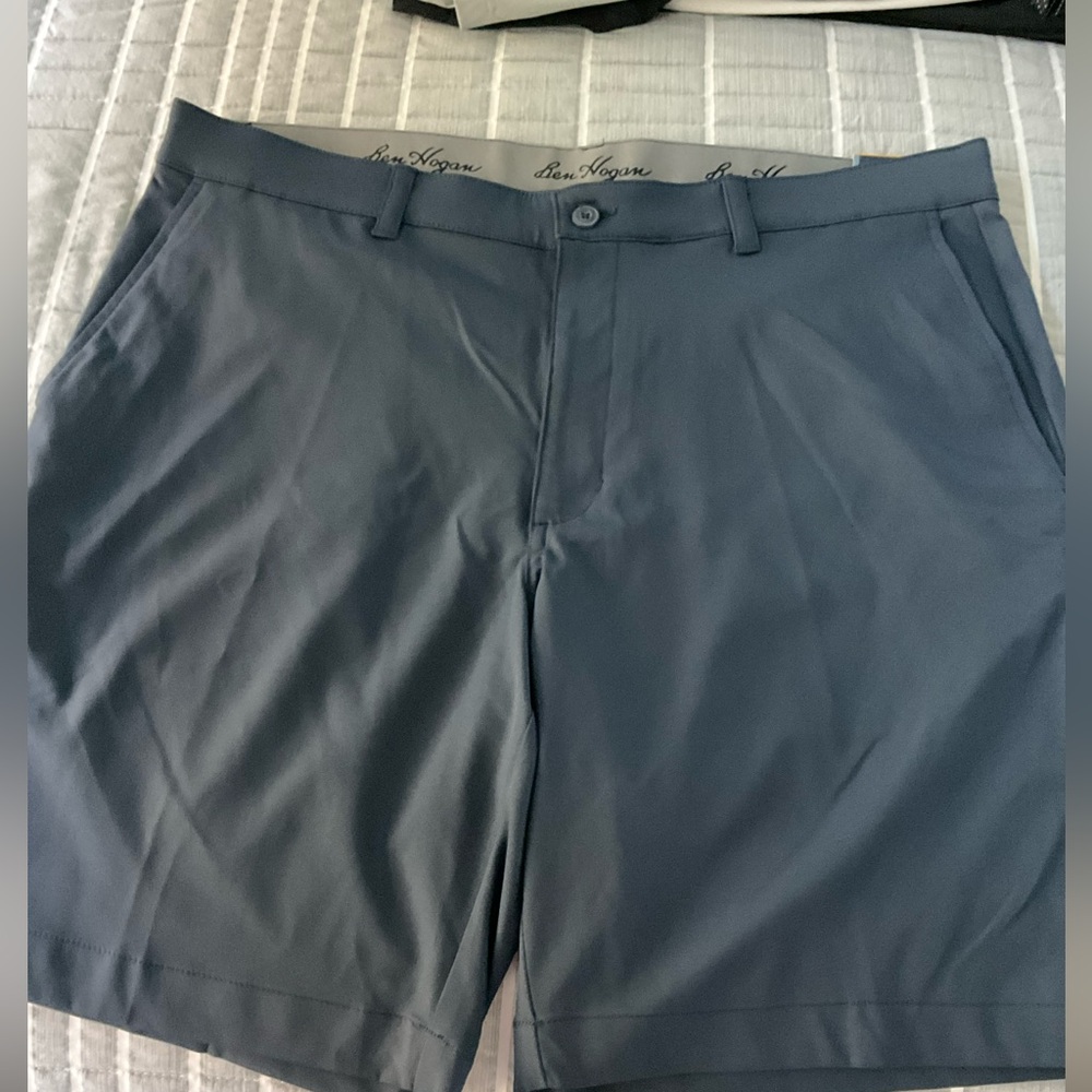 Ben Hogan Men's Slate Blue Flat Front Shorts
